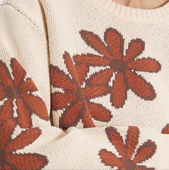 L.A Hearts cream brown retro flowers - Picture 7 of 8